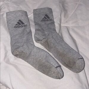 Adidas Black and Gray Athletic Socks